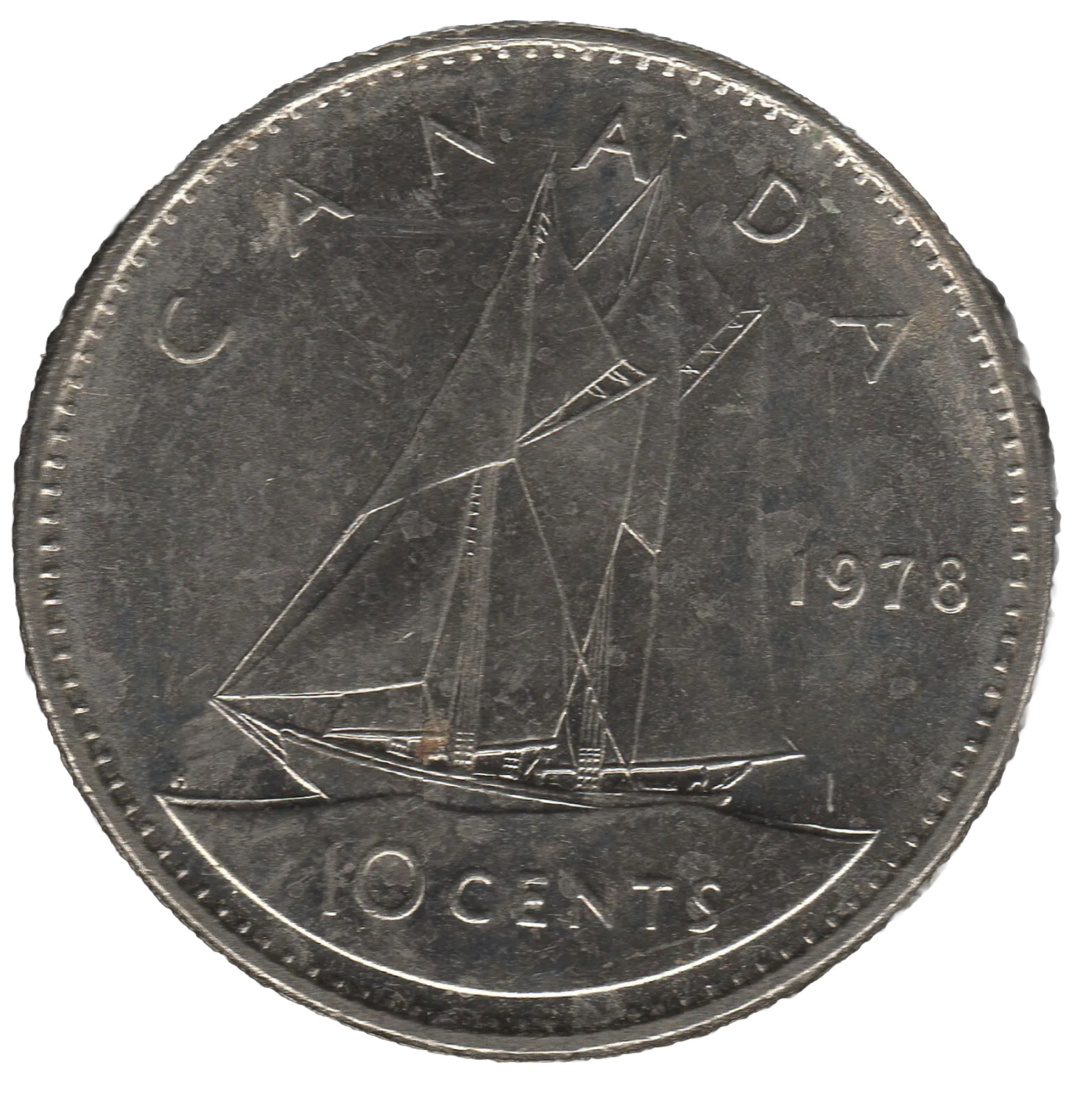 1978 Canada 10 Cents Coin – Elizabeth II Copper-Nickel Collectable
