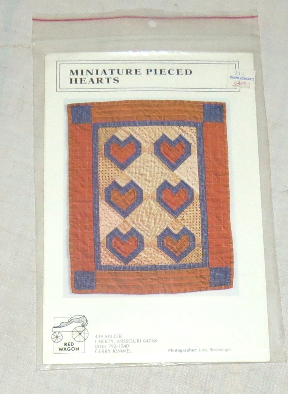Miniature Pieced Hearts Quilting Block Pattern NEW