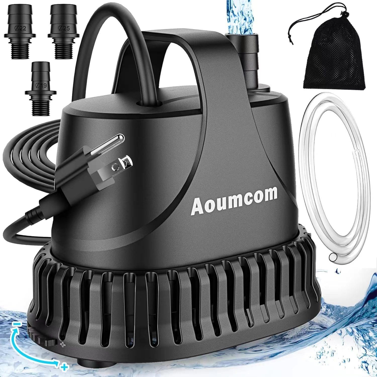 800GPH Submersible Water Pump, 40W Fountain Pump, Sump Pump, Pond Pump, 3000L/H