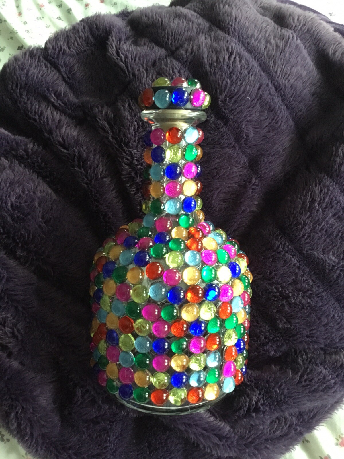 BEJEWELLED  TEQUILA  Empty Bottle Multi Colored  jewels - Handmade Beauty
