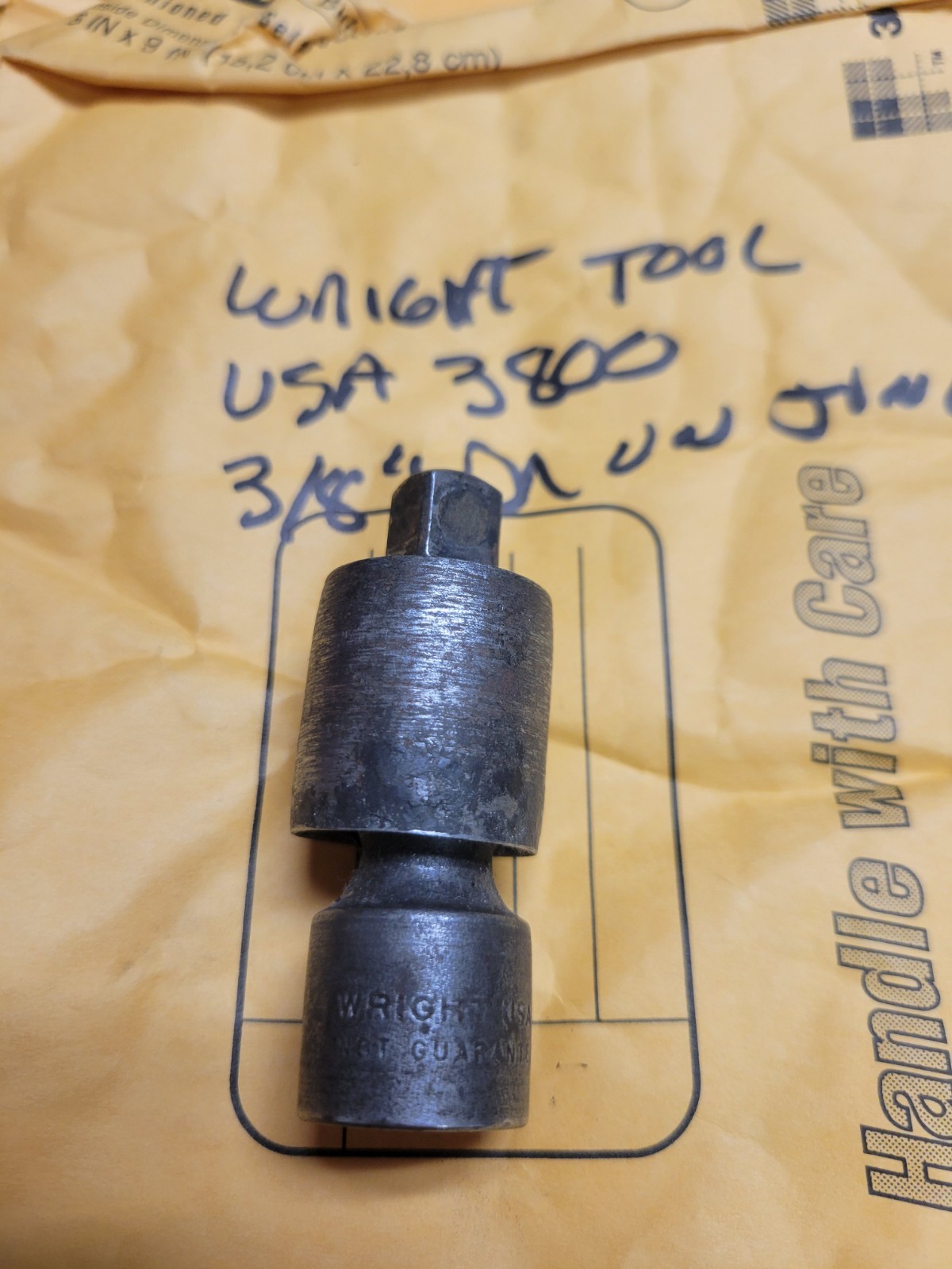 WRIGHT TOOL -3800 3/8" Dr. Impact Universal Joint- Made in USA