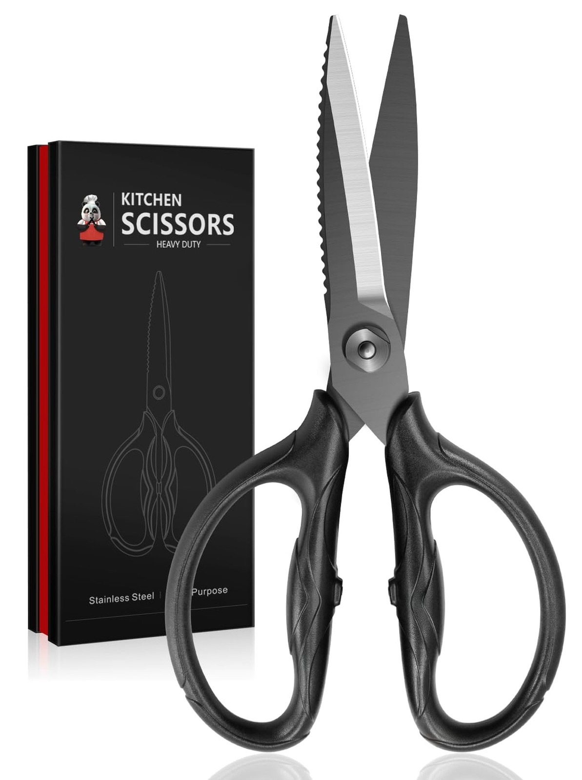 SHAN ZU 8.4" Titanium Heavy Duty Kitchen Scissors - Japanese 5Cr15MoV Stainle...