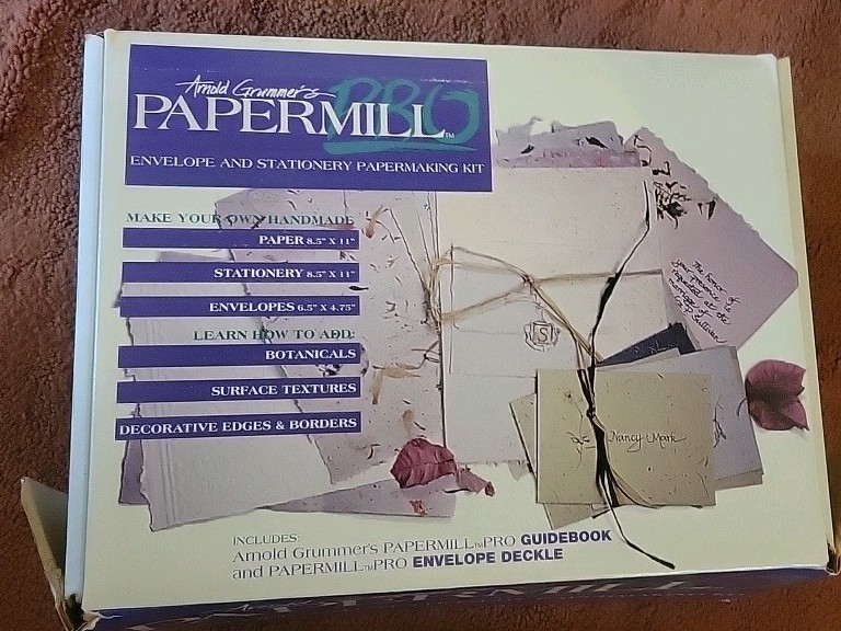 Arnold Grummer's Papermill Pro Envelope & Stationery Paper Making Kit Open Box