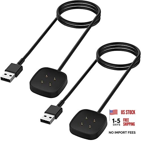 Charger for Fitbit Versa 4/Versa 3/Sense 2/Sense, Replacement Charging Cable
