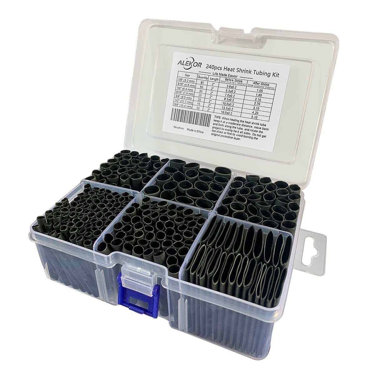 Heat Shrink Tubing Kit 3:1 Ratio Adhesive Lined 240PCS Industrial Marine