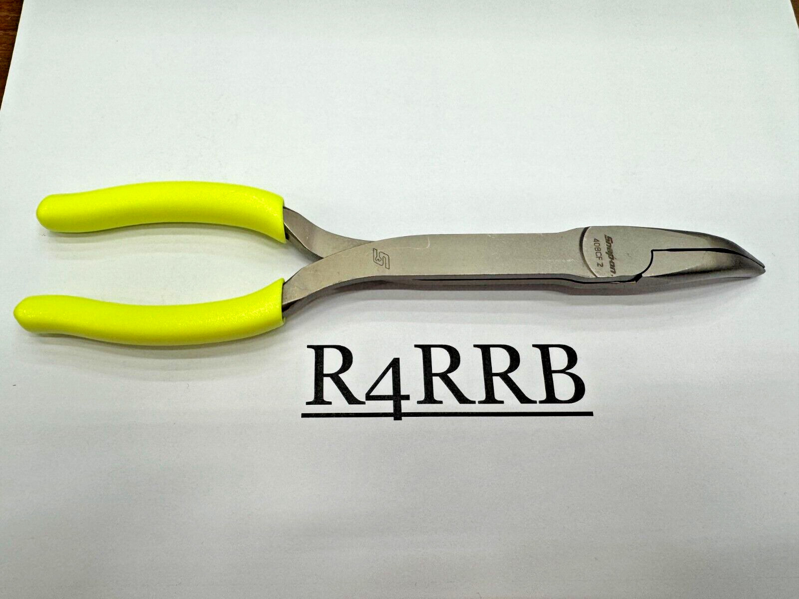 Snap-on Tools USA NEW HIVIZ Soft Grip 9" Stork Bent Needle Nose Pliers 408CFHV