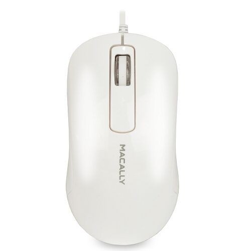 New High Quality 3-Button USB 3D Optical Scroll Mouse (White) , Macally LM-999-0