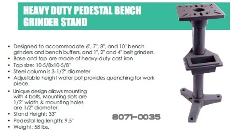 HEAVY DUTY BENCH GRINDER STAND (8071-0035)