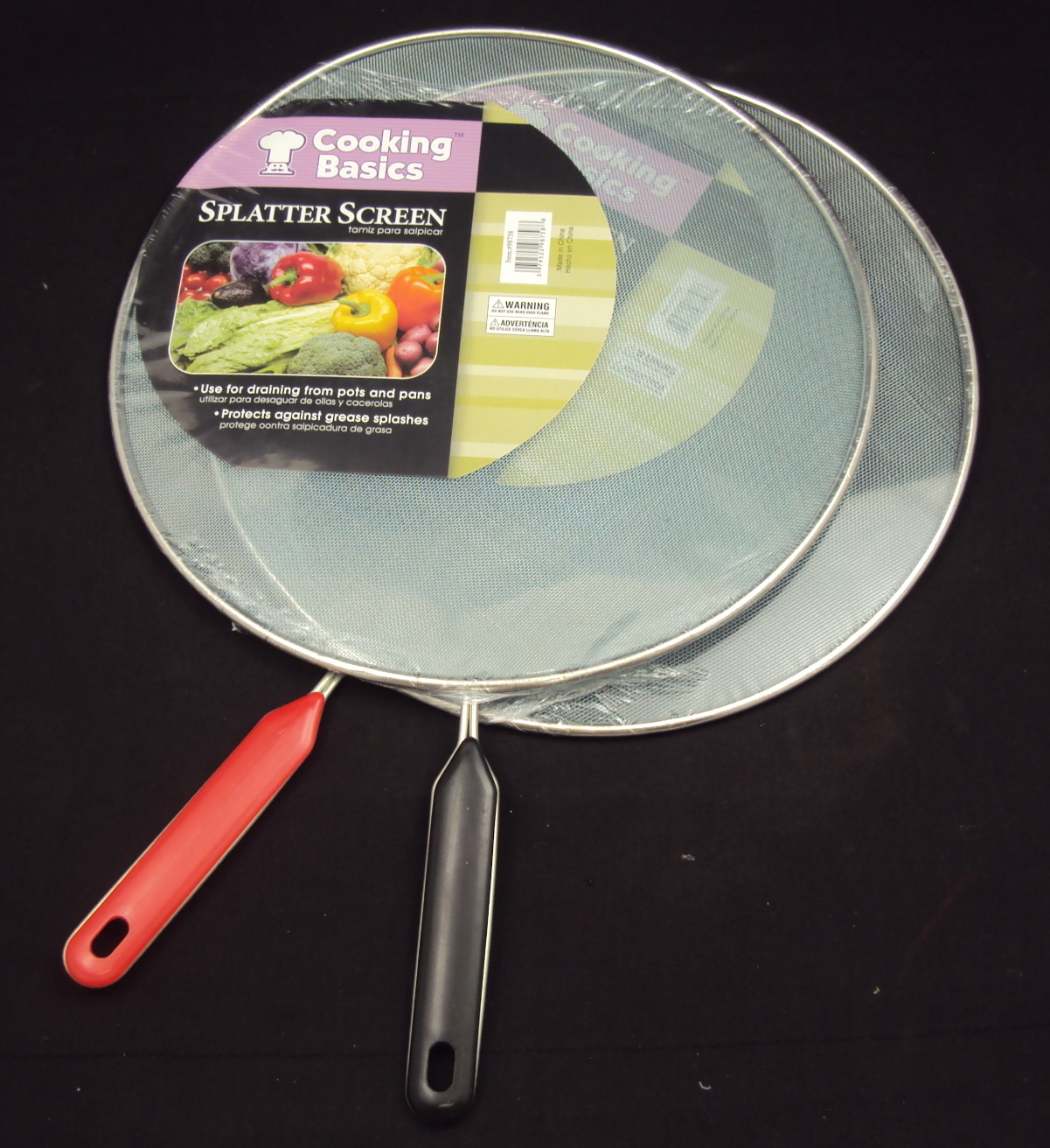Spatter Screen / Grease Guard ~ Fine Mesh Metal Screen w/Handle ~ Fits Most Pans