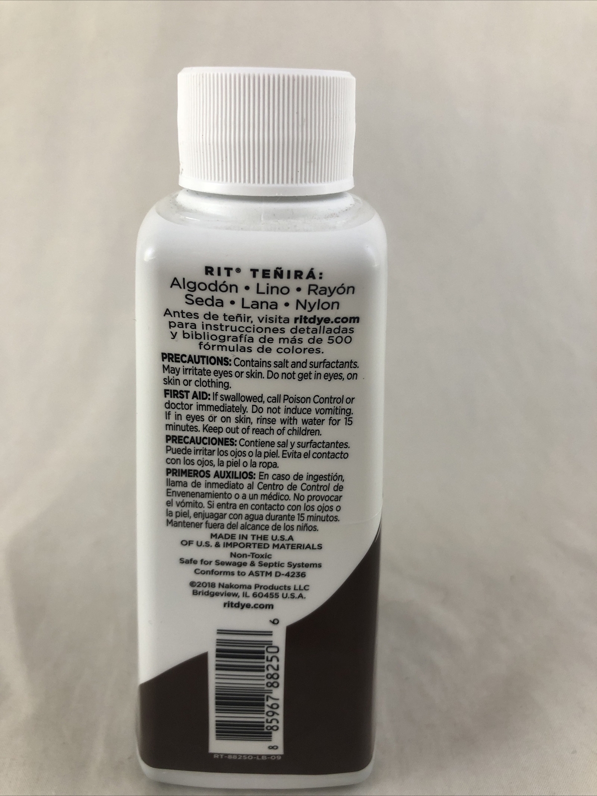 Rit All-Purpose Liquid Dye Dark Brown 8 Oz
