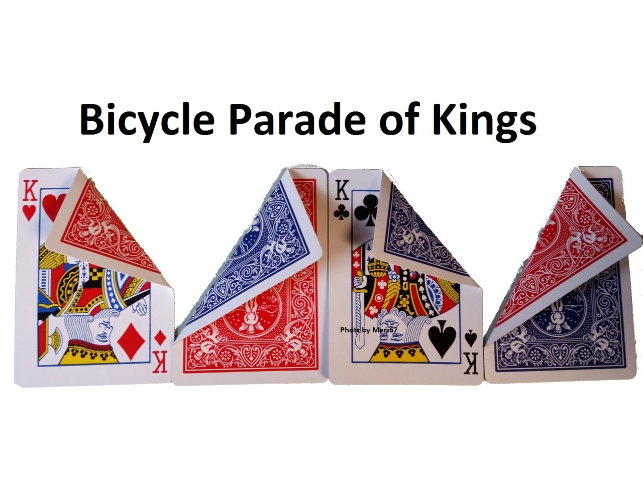 PACKET MAGIC TRICK PARADE OF KINGS Easy to Learn with Bicycle Gaff Card Stock