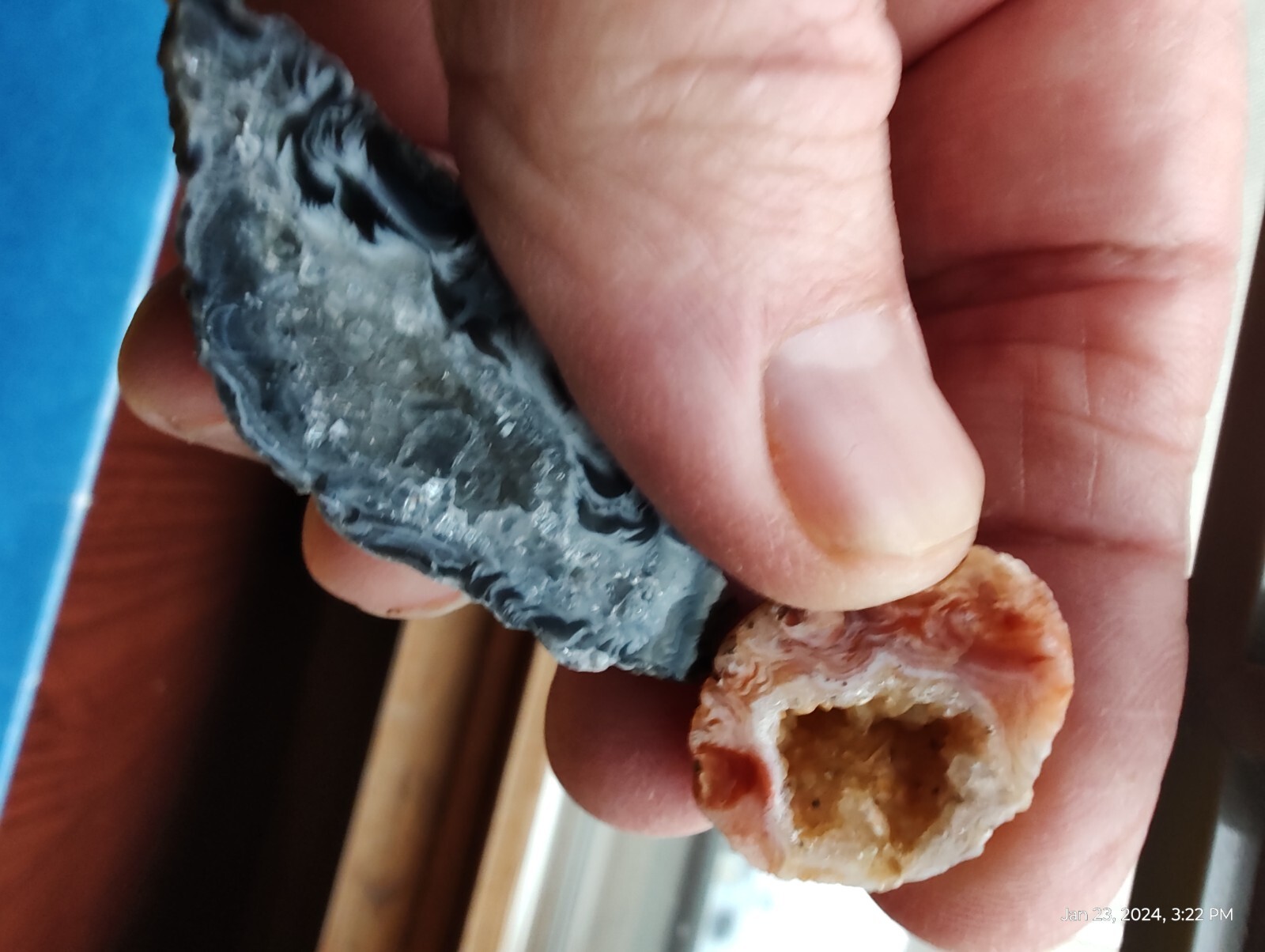 Geode Druzy Crystal Cave Agate Balancing Energy healing 15 gr 2 pc