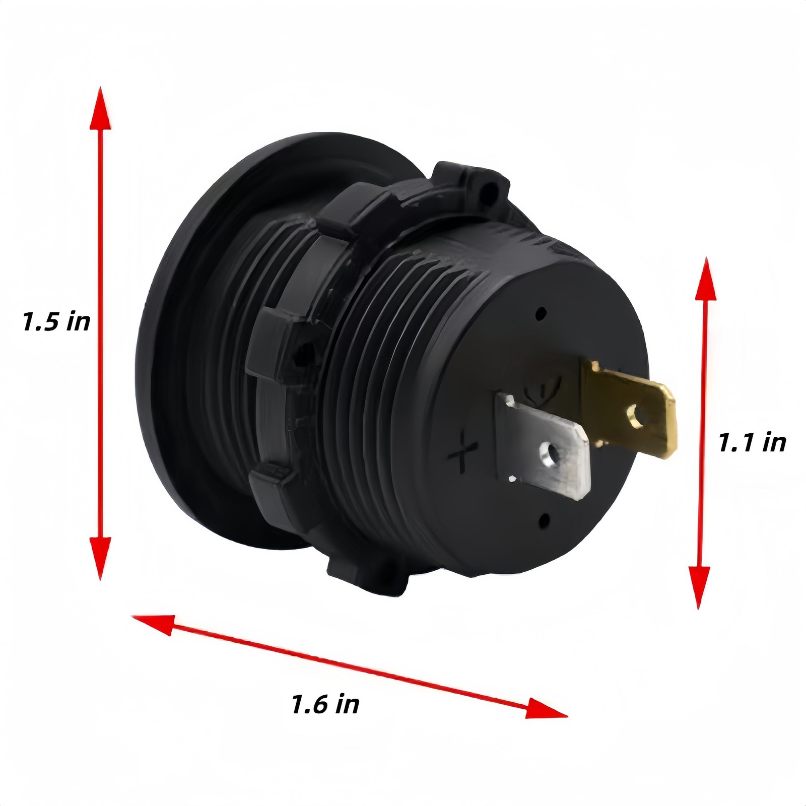 2PCS DC12V Battery Voltage Meter, LED Digital Display Car Voltmeter, IP65 Wat...