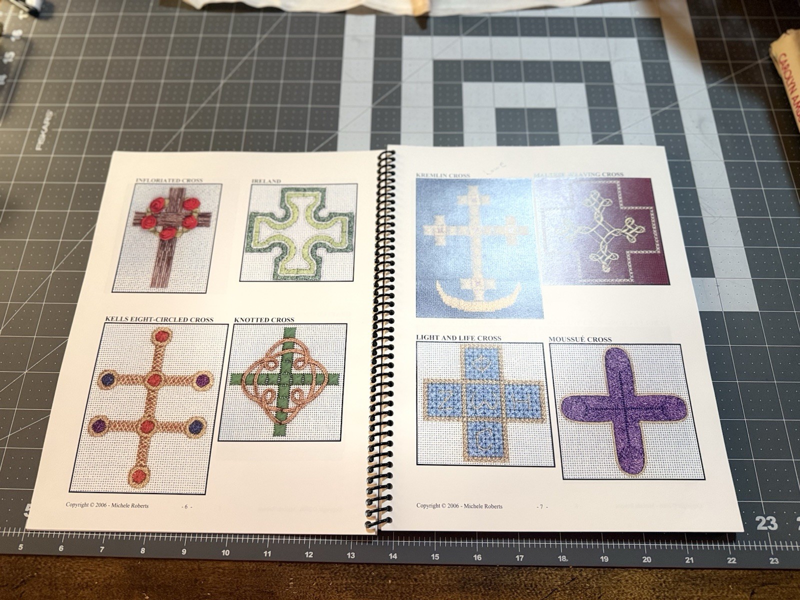 Crosses In Color - Charted For Needlepoint Patterns By Michele Robert’s - Signed