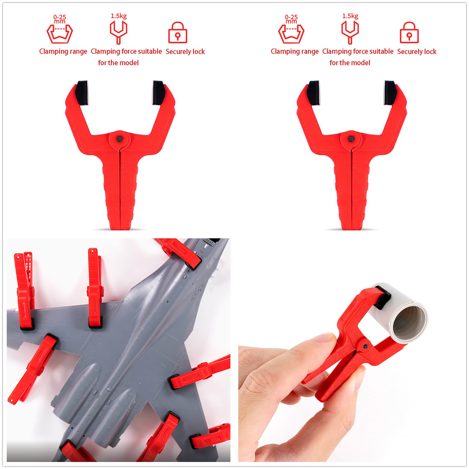 For Model Seamless Auxiliary Clamp Model Tool 0-25mm Wide Model DIY 2/4/20pcs