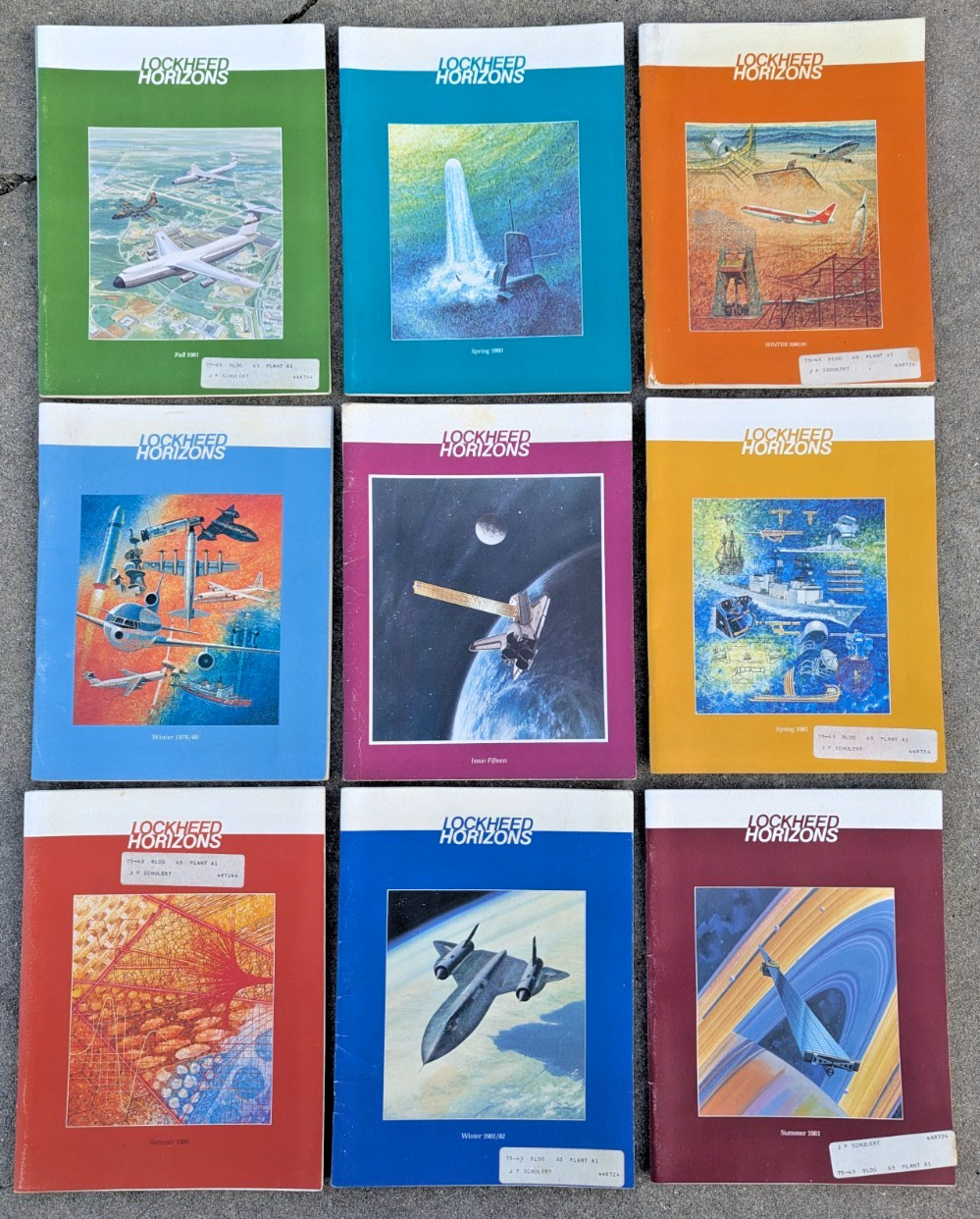 Lockheed Horizons Magazine Aviation Aerospace Assorted Lot of 9