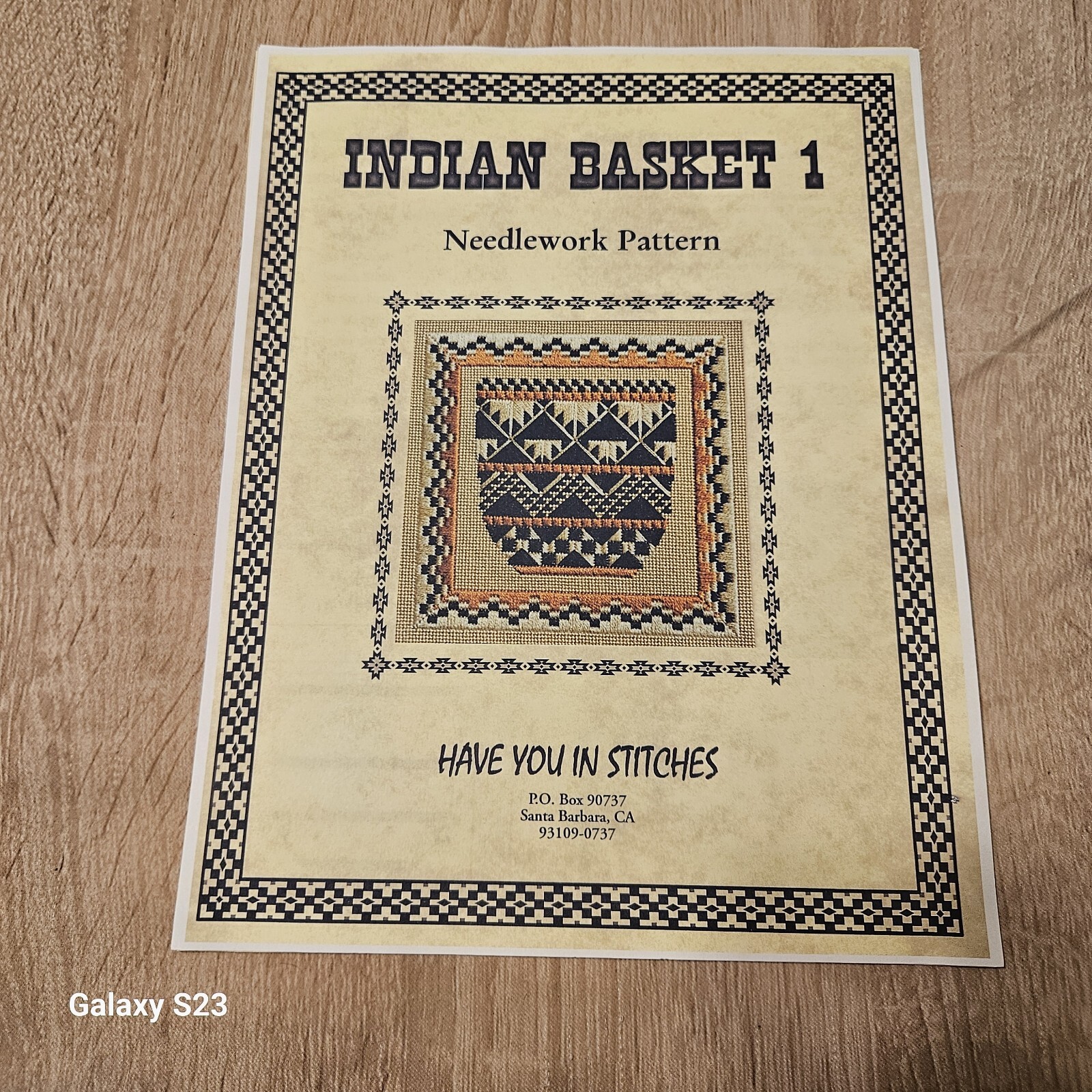 Have You In Stiches Indian Basket 1 Needlework Pattern