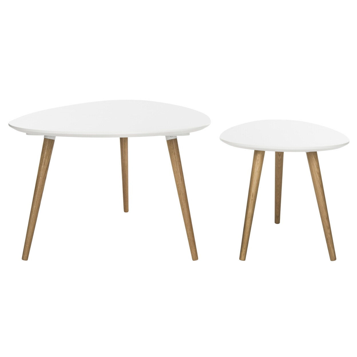 SAFAVIEH Saffron Spilt Coffee Table | White / Oak |