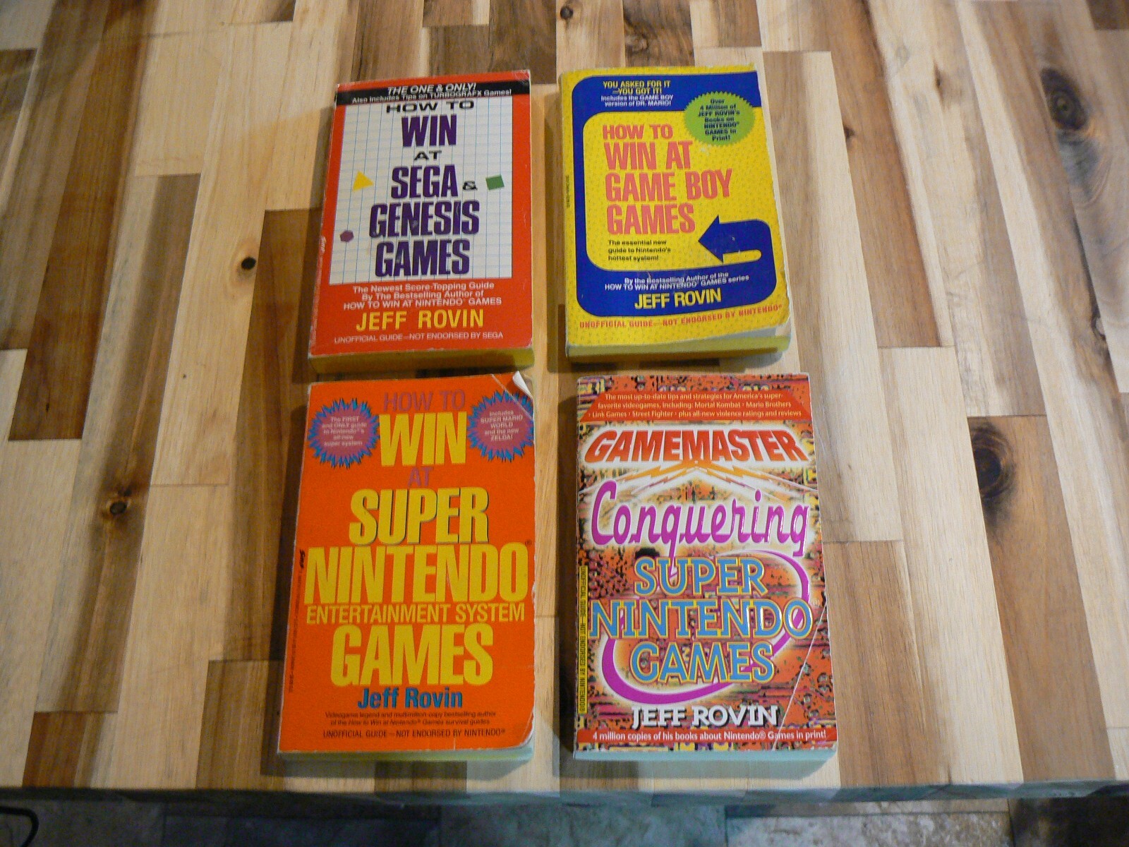 4 Vintage Jeff Rovin Video Game Strategy Guides for Nintendo and Sega Games