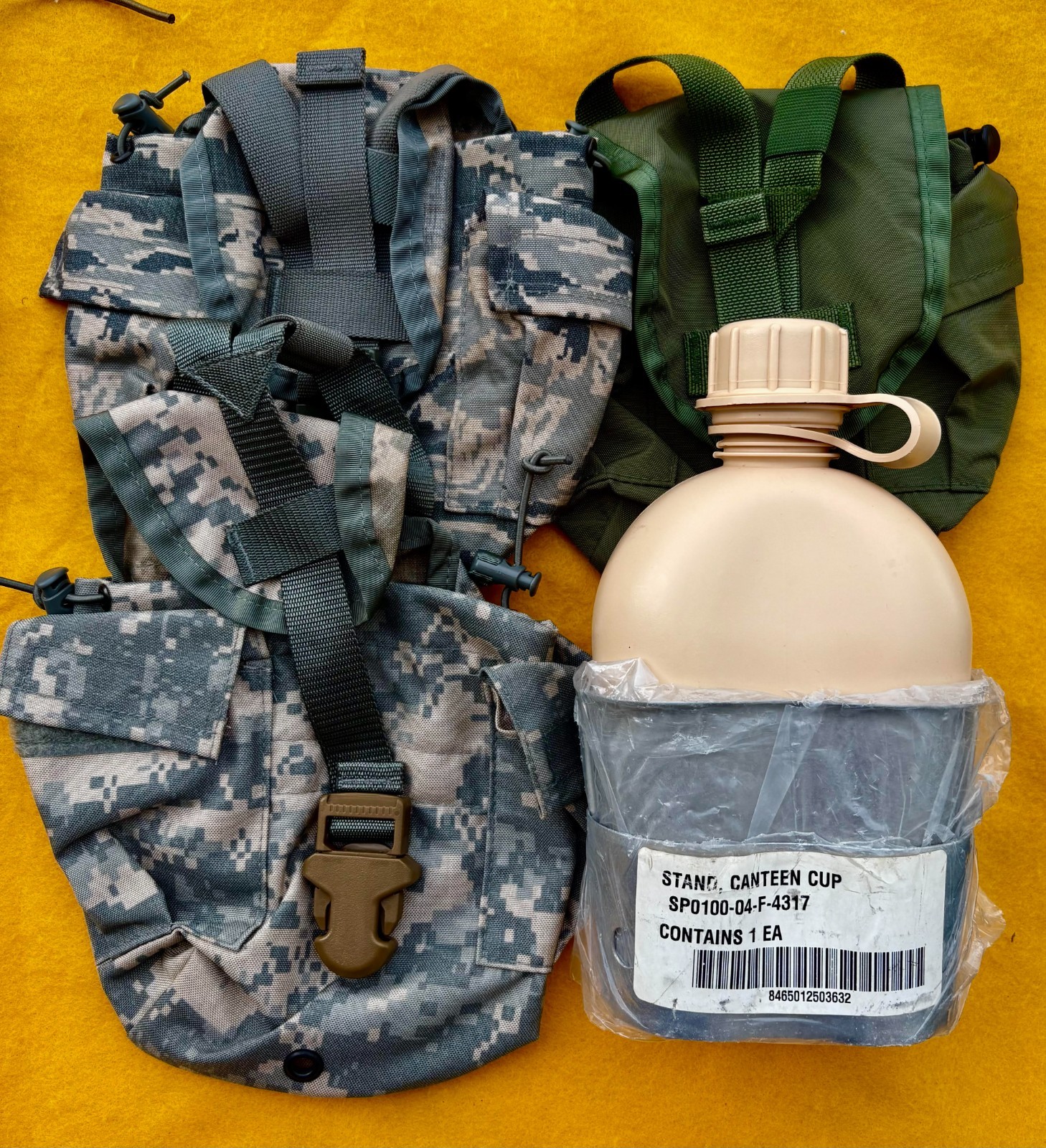 1QT Canteen SETwith Nylon Cover-Chose one of Four (4) covers Brand New in wraps