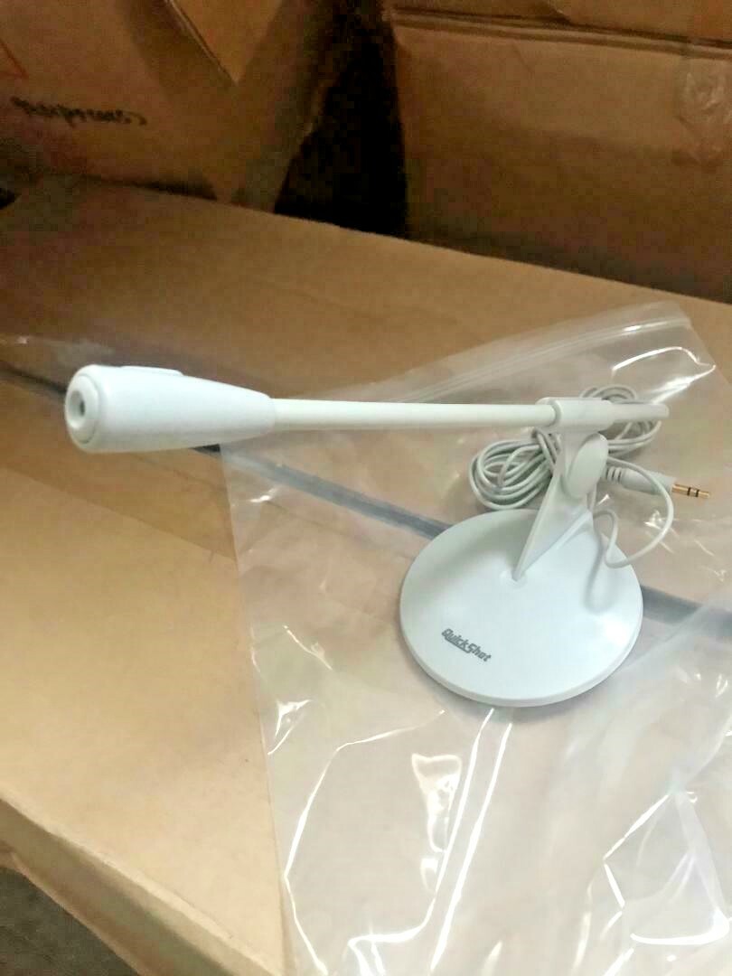 LOT OF 2 BRAND NEW QUICKSHOT MEDIA MIC FOR PC, NOTEBOOK, PODCAST, MULTIMEDI USE