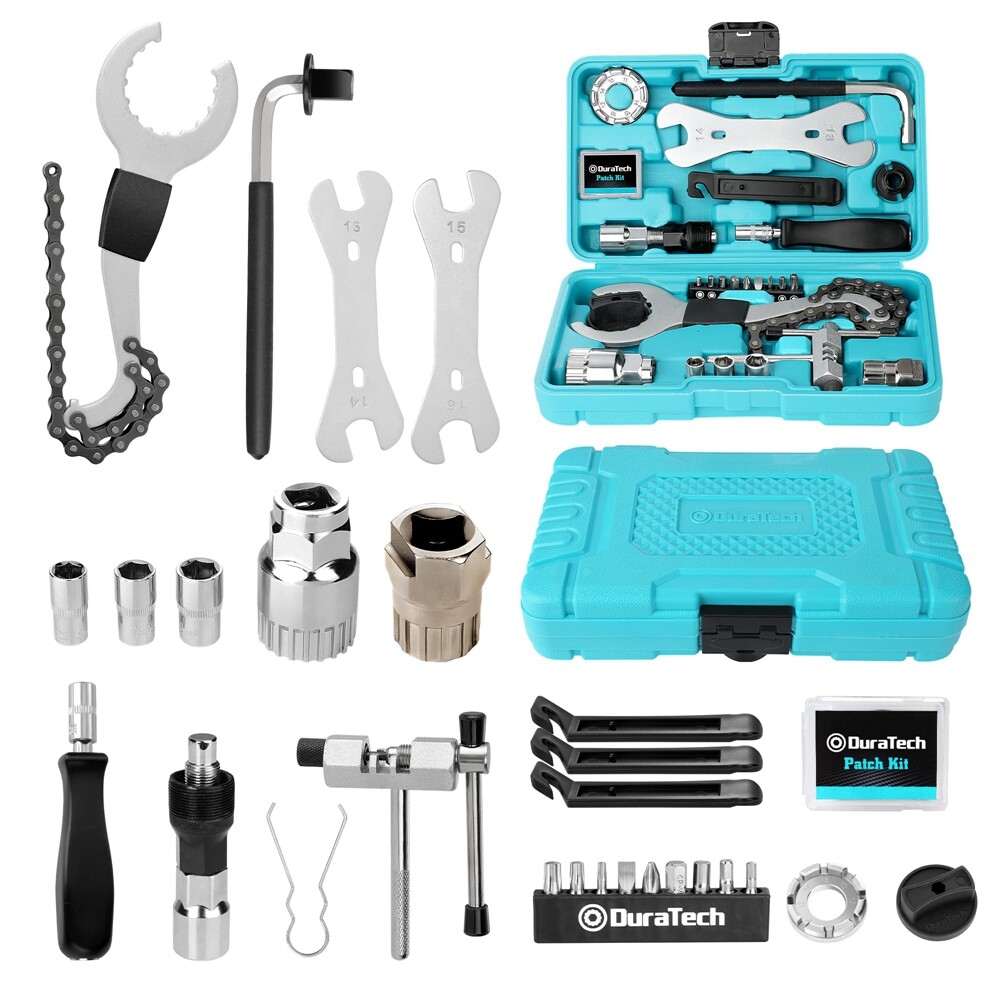 DURATECH 31PCS Bike Repair Tool Kit w/Storage Box Bike Tool Kit Bicycle Tool Kit