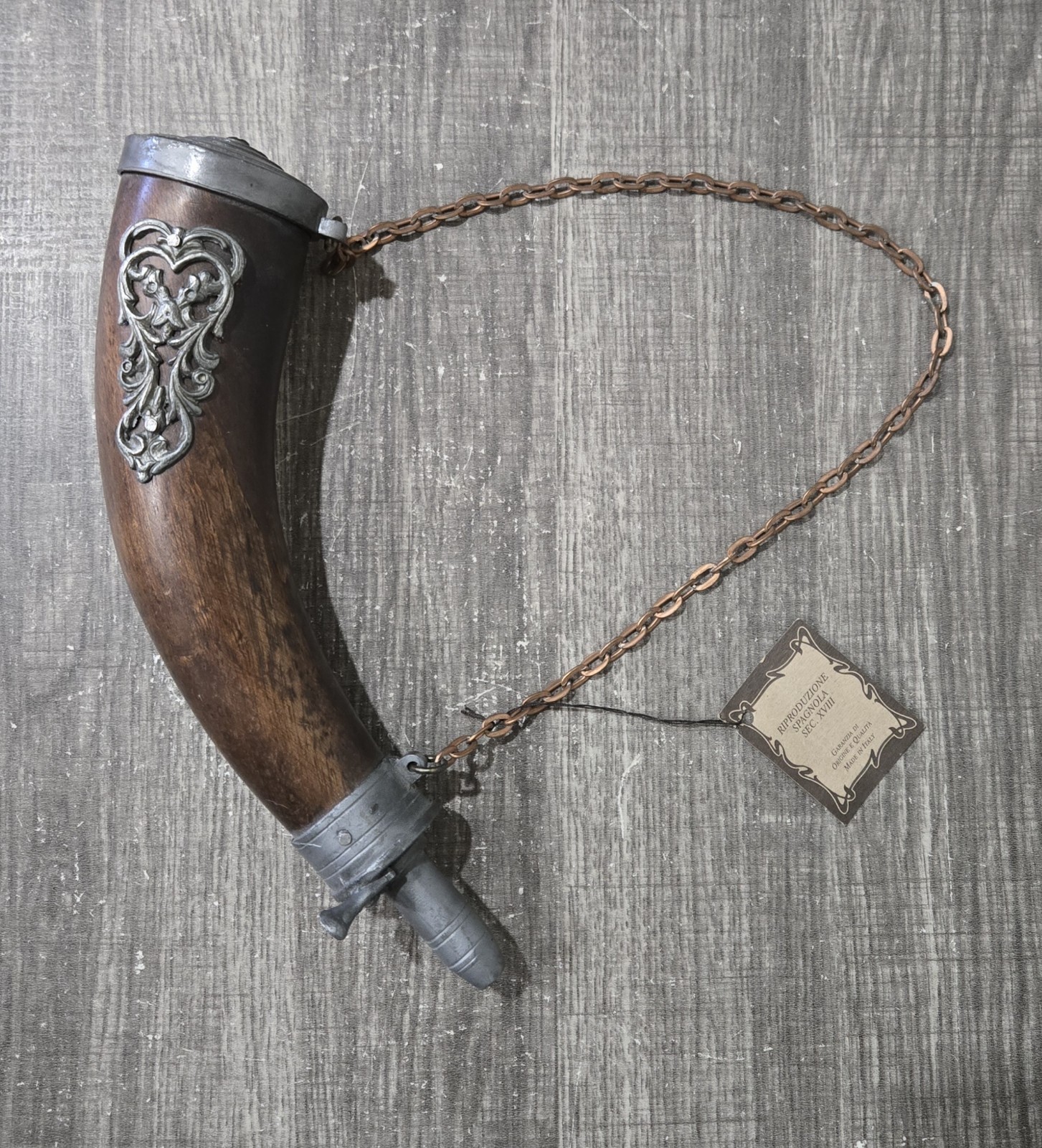 Replica Horn Flask (Doesn't Open) Spanish Reproduction Made in Italy