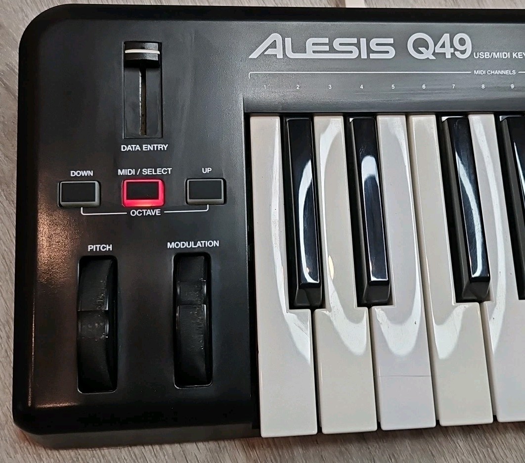 Alesis Q49 USB MIDI Keyboard Controller | USB Cable Included | Tested Works