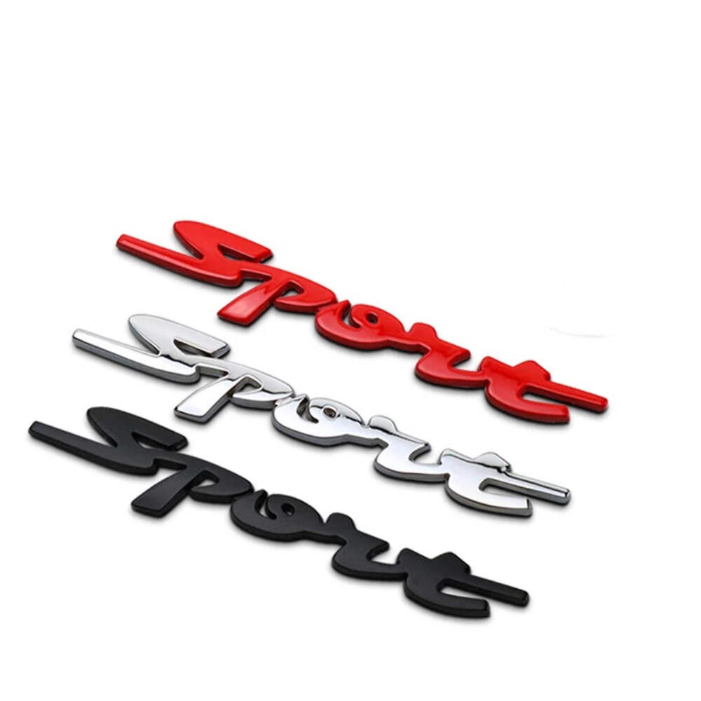 Metal 3D Chrome Car Trunk Auto body Racing Sport Word Letter Sticker Water Proof