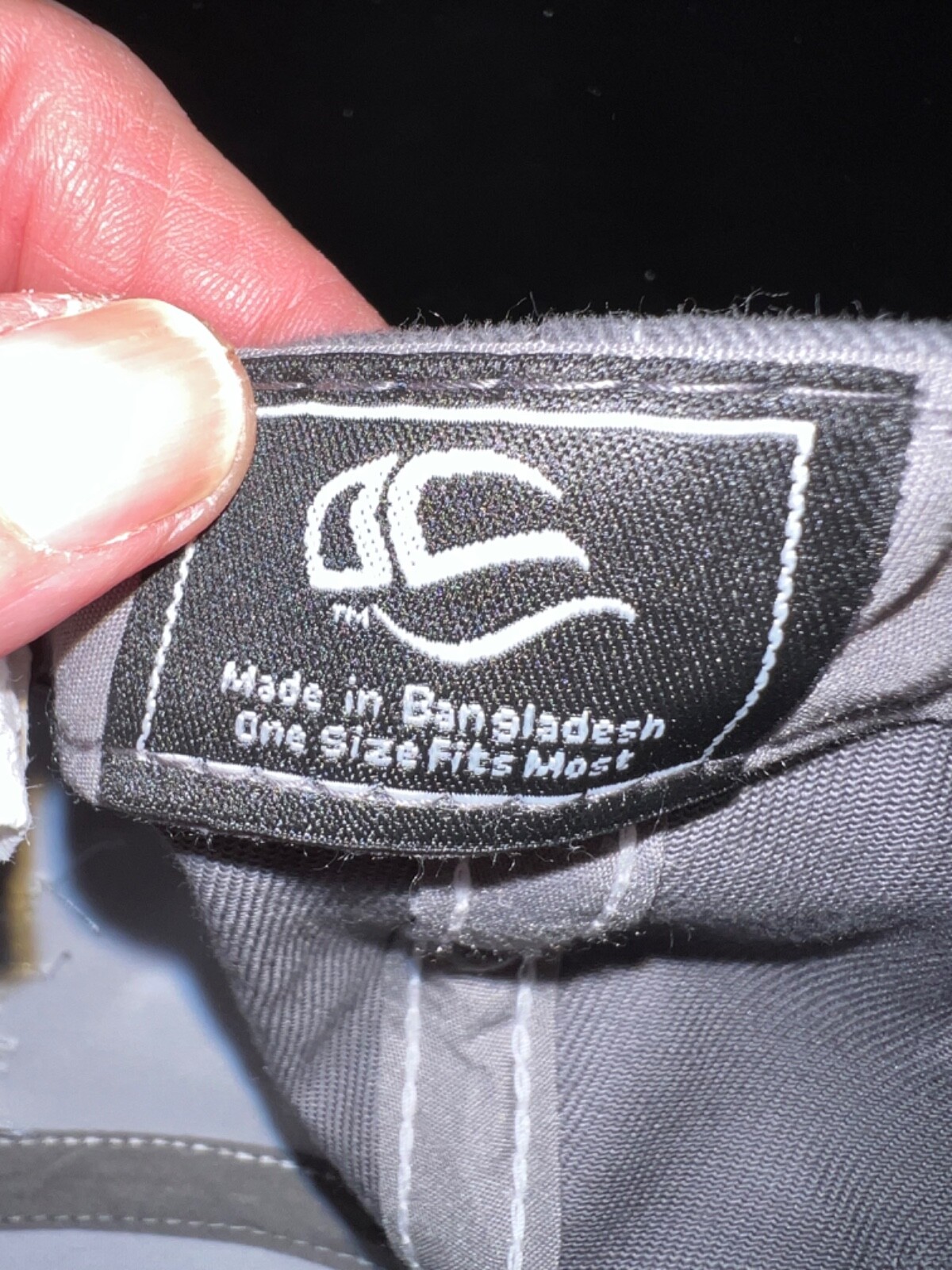 Advanced Nuclear Gray Hat Cap with white edge. Hat has topstitching is EUC Adj.