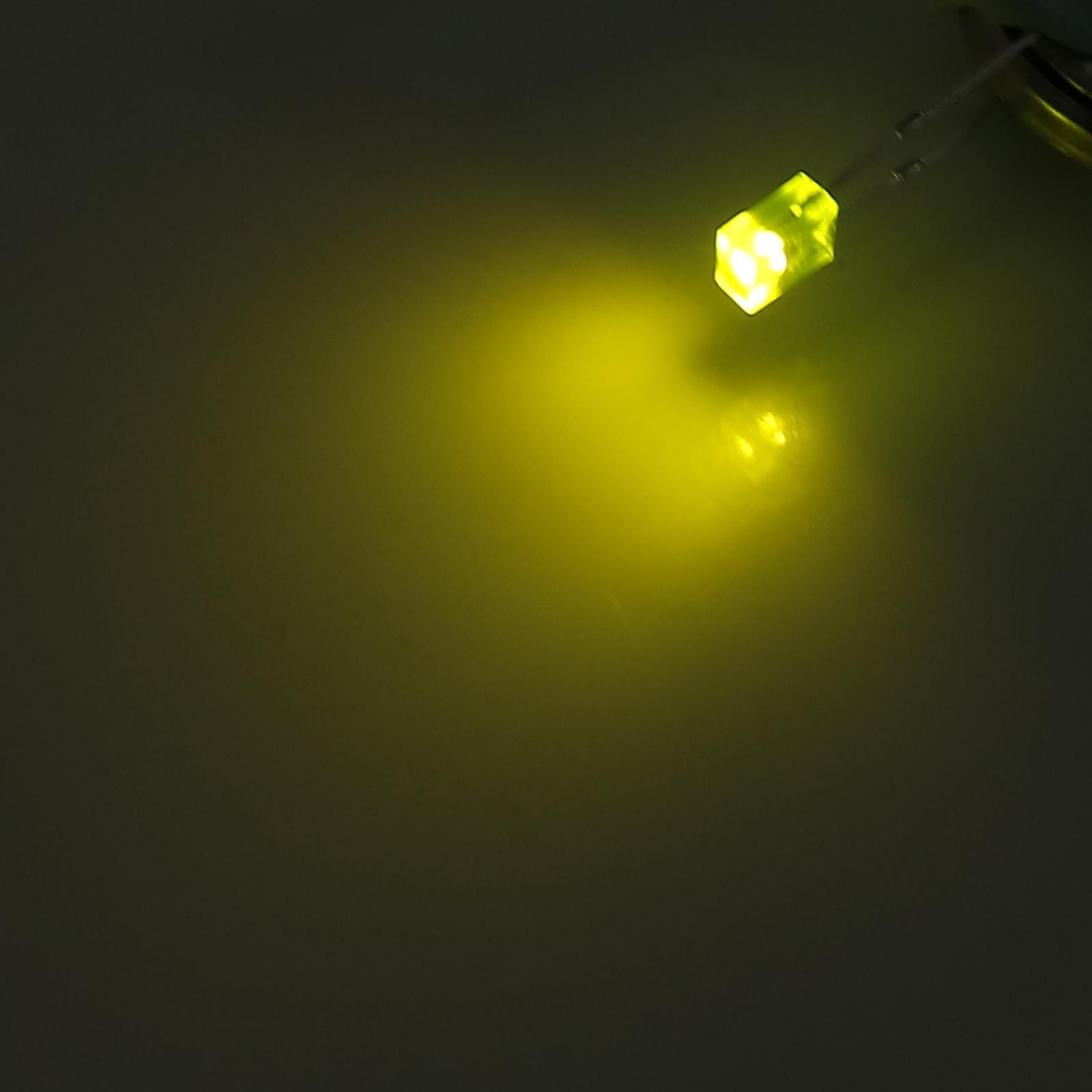 150Pcs 2x5x7mm Light Diode Rectangular Bright LED Lamp Bulb Yellow Green
