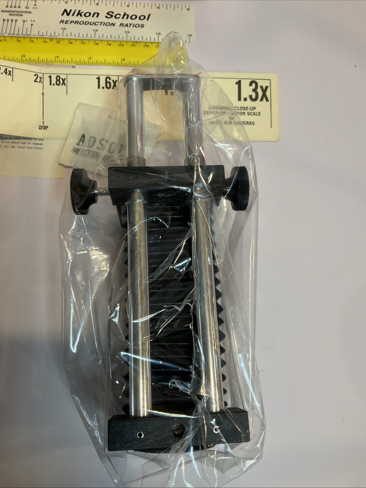 Spiratone "Rapid-rail" Macrobel Macro Camera Bellows for Nikon Mount Rare Box