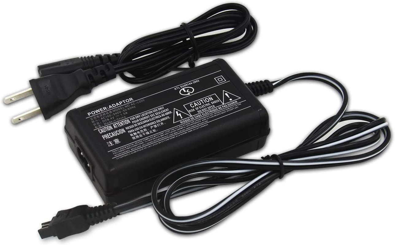 AC Power Adapter Charger for Handycam DCR-HC21, DCR-HC26, DCR-HC28, DCR-HC30, DC