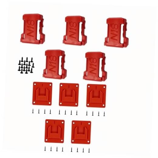 M18 Battery Holder and Tool Holders for Milwaukee M18 18V 5pc Wall Mount