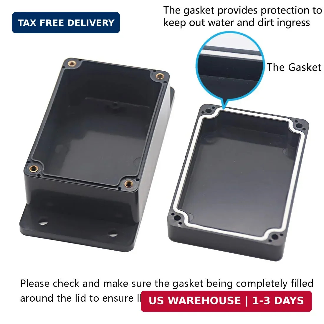 Zulkit Junction Box ABS Plastic Dustproof Waterproof IP65 Universal Electrical B