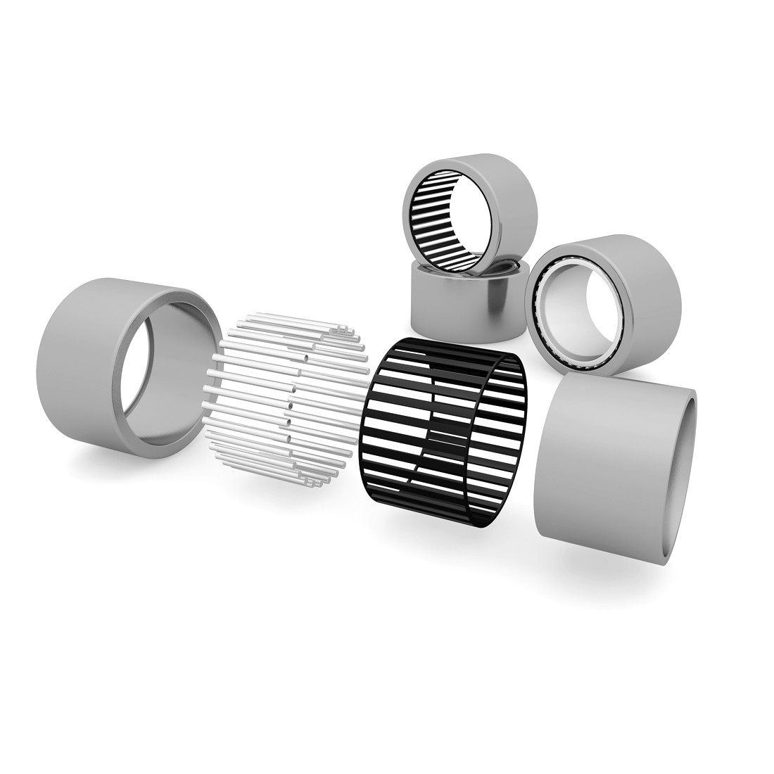 5Pcs HK1212 Drawn Cup Needle Roller Bearings Open End 12mm Bore Dia 18mm OD 12mm