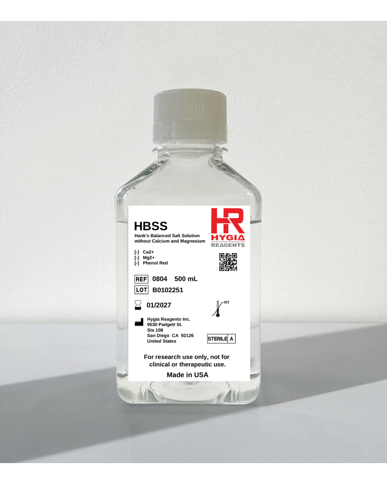 Hanks’ Balanced Salt Solution (HBSS) 500ml