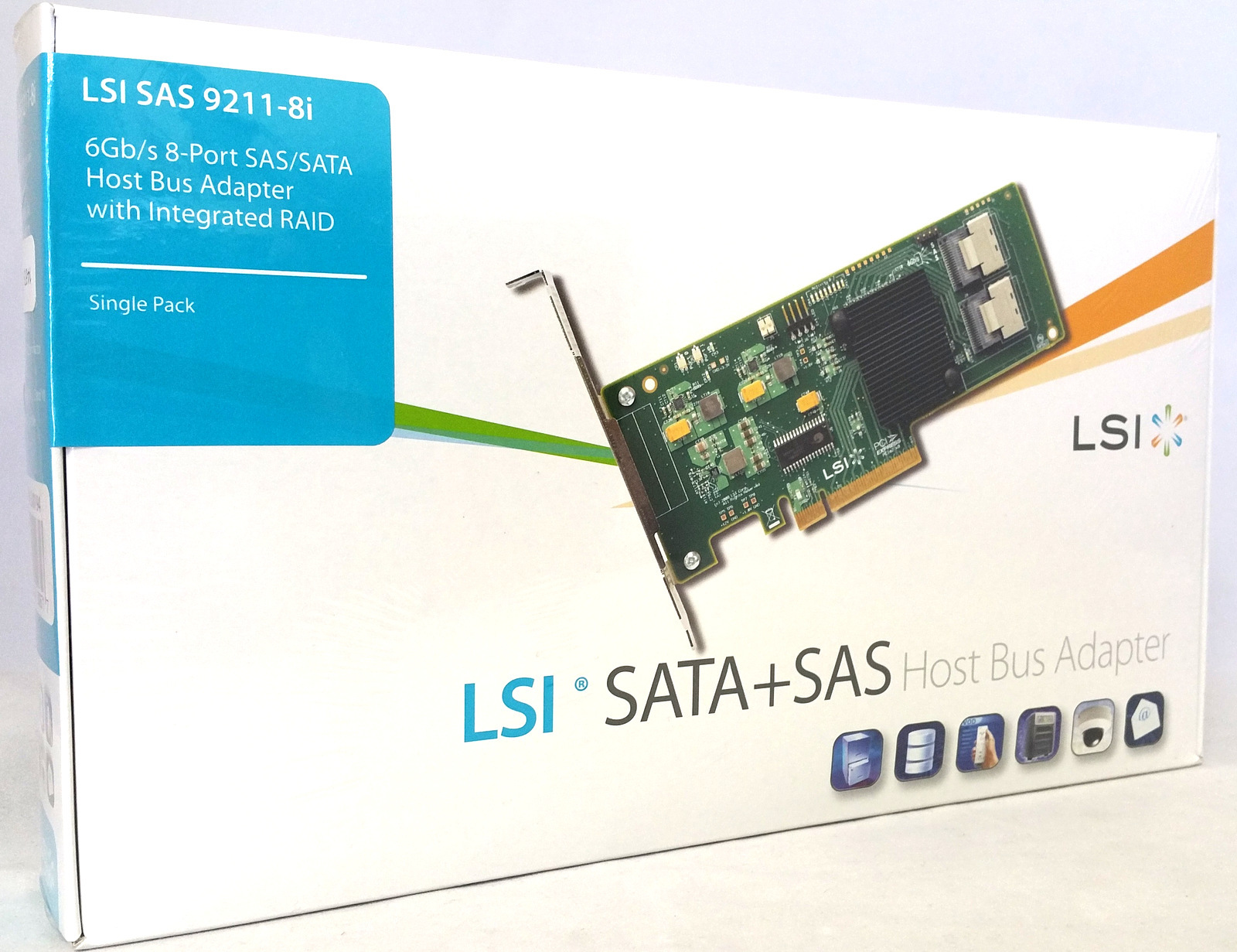 LSI AS 9211-8i SATA+SAS Host Bus Adapter 6GB/s 8-Port Integrated RAID LSI00194
