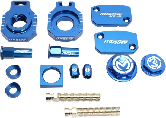 Moose Husqvarna Blue Aluminum Bling Pack Blocks Covers for Husqvarna FC250 14-15
