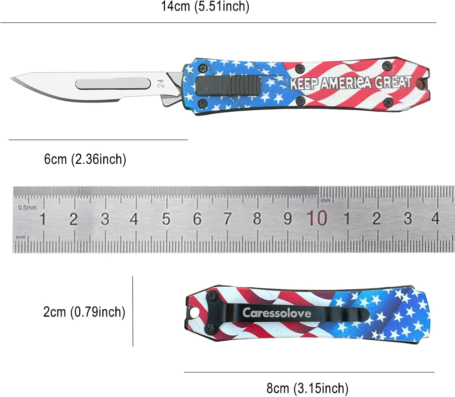 EDC Automatic Scalpel Knife, Mini Automatic Utility Knife, Auto Box Cutter Retra