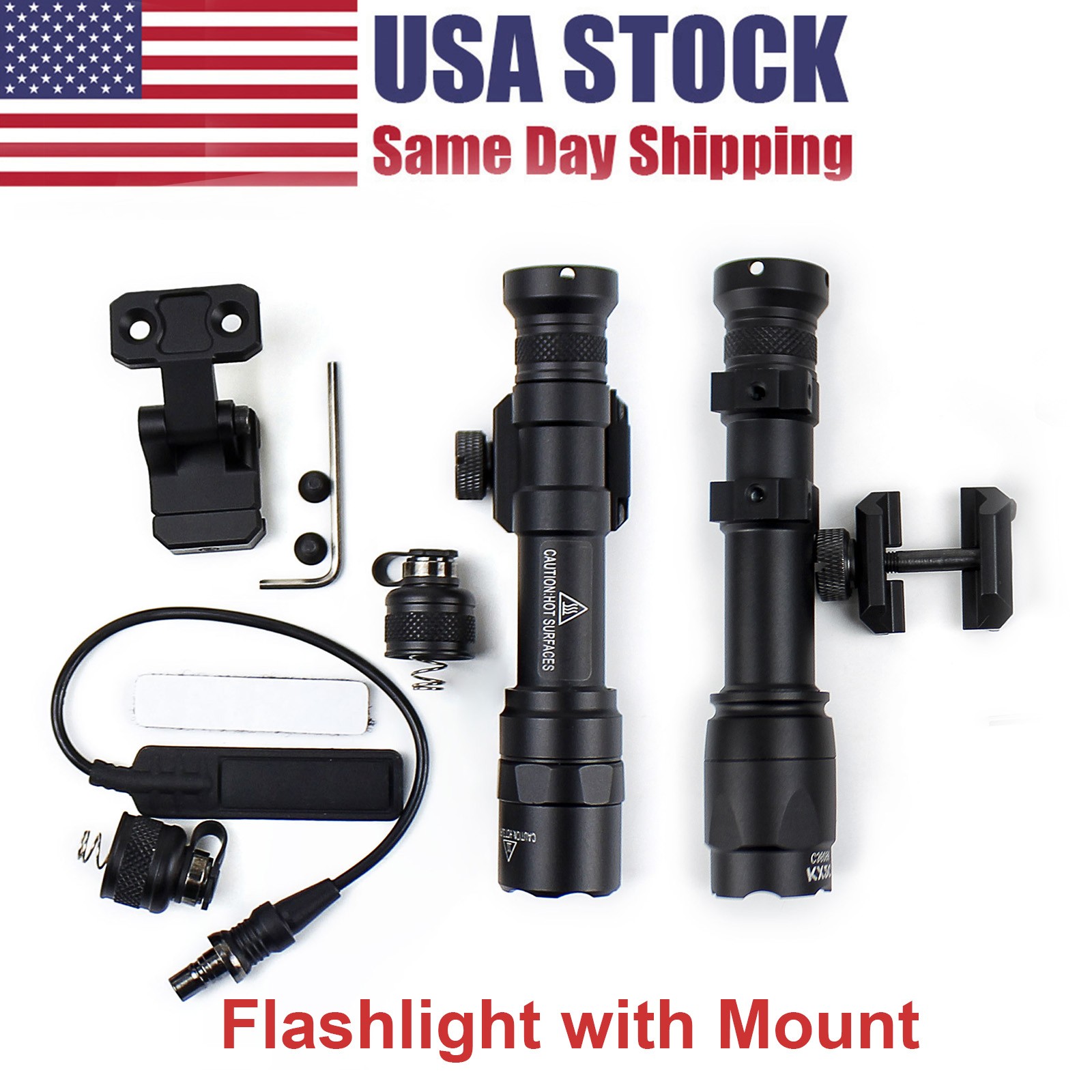 Metal Weaponlight M600C M600B LED Flashlight For Rifle + Picatinny Rail Mount US