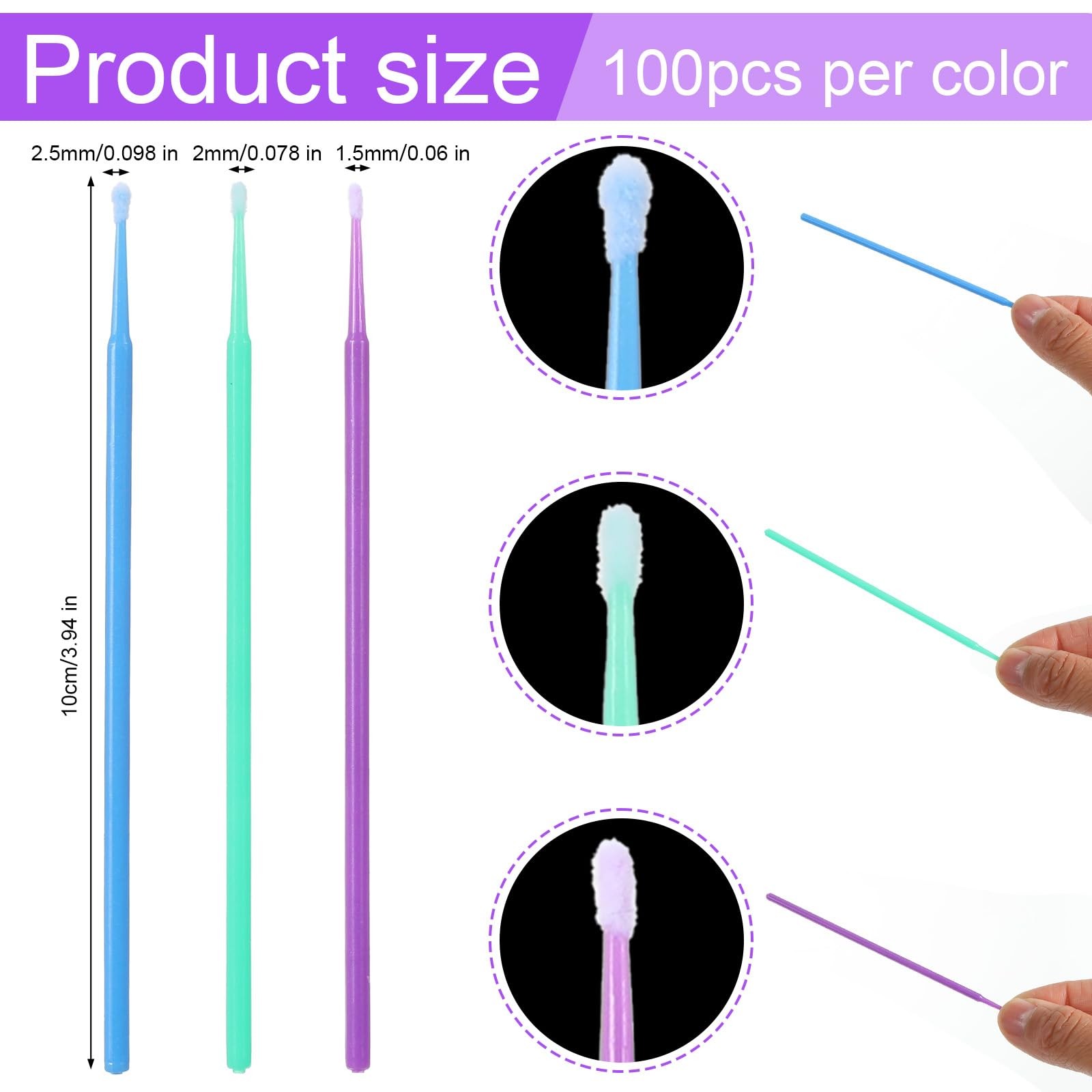 300pcs Micro Applicator Brush,Touch Up Paint Brushes for Automotive Paint Chi...