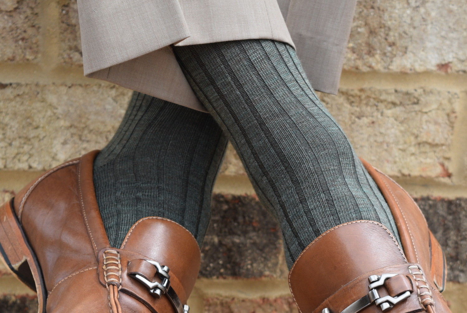Boardroom Socks Men's Merino Wool Over the Calf Dress Socks - Knit in USA