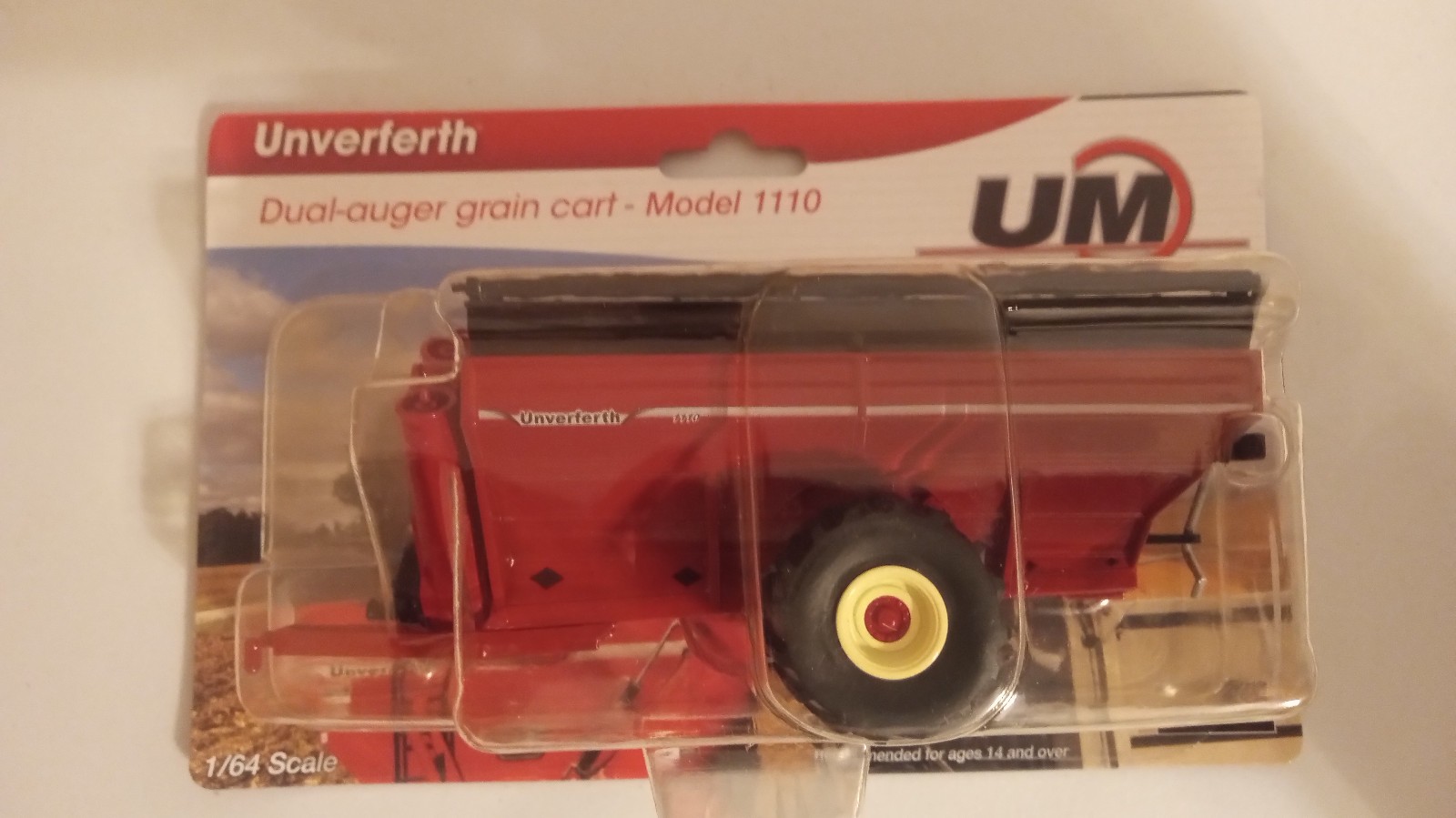 SpecCast Unverferth Dual-Auger 1110 Grain Cart Red 1/64