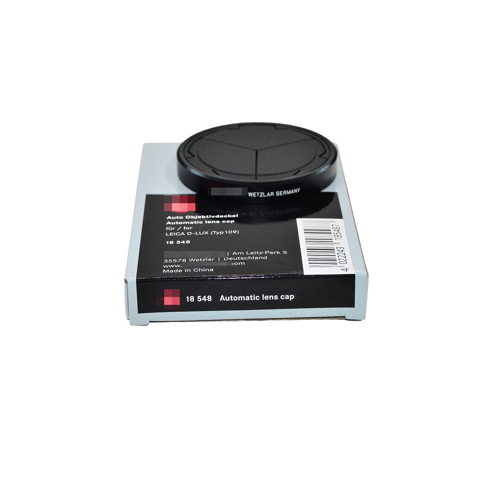 For Leica Auto Lens Cap for D-LUX-8, D-LUX-7, D-LUX Typ 109 Black #18548