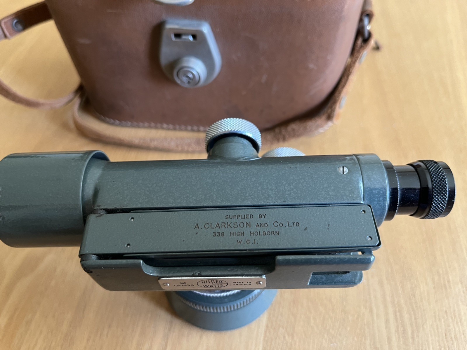 Vintage HILGER & WATTS Surveyor's Precision Dumpy Theodolite Level in Case
