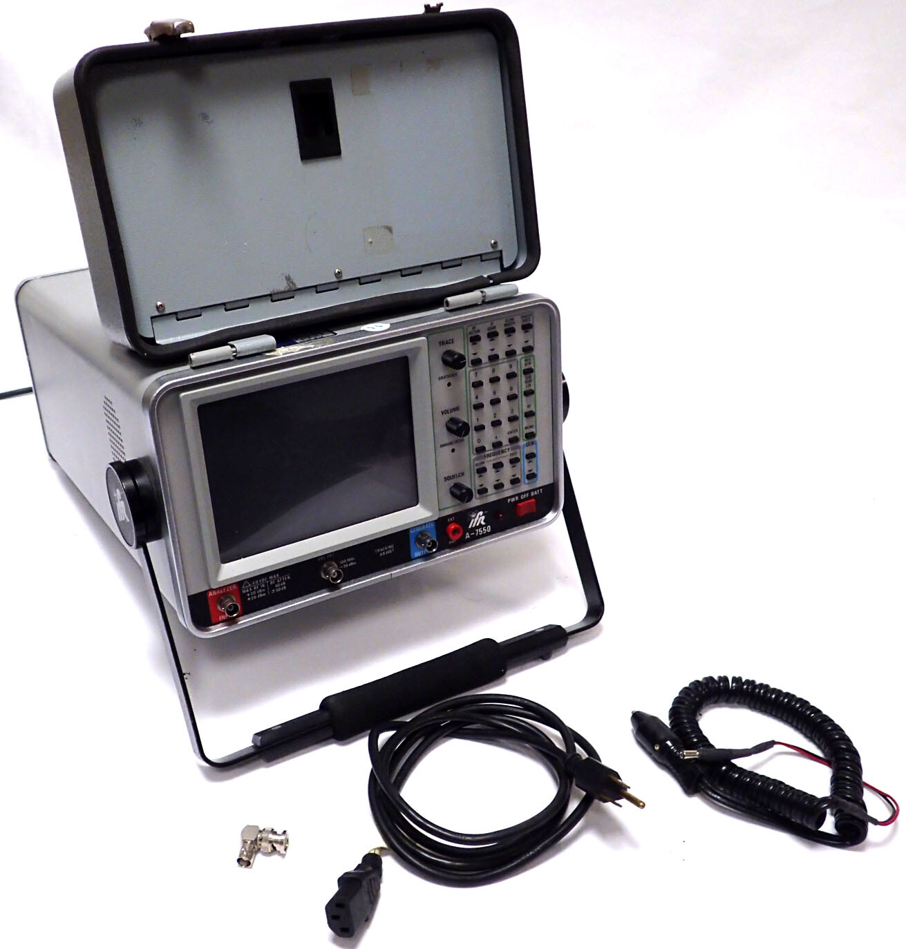 IFR A-7550 SPECTRUM ANALYZER 100kHz-1GHz with RF & CAL FAULTS for PARTS/REPAIR