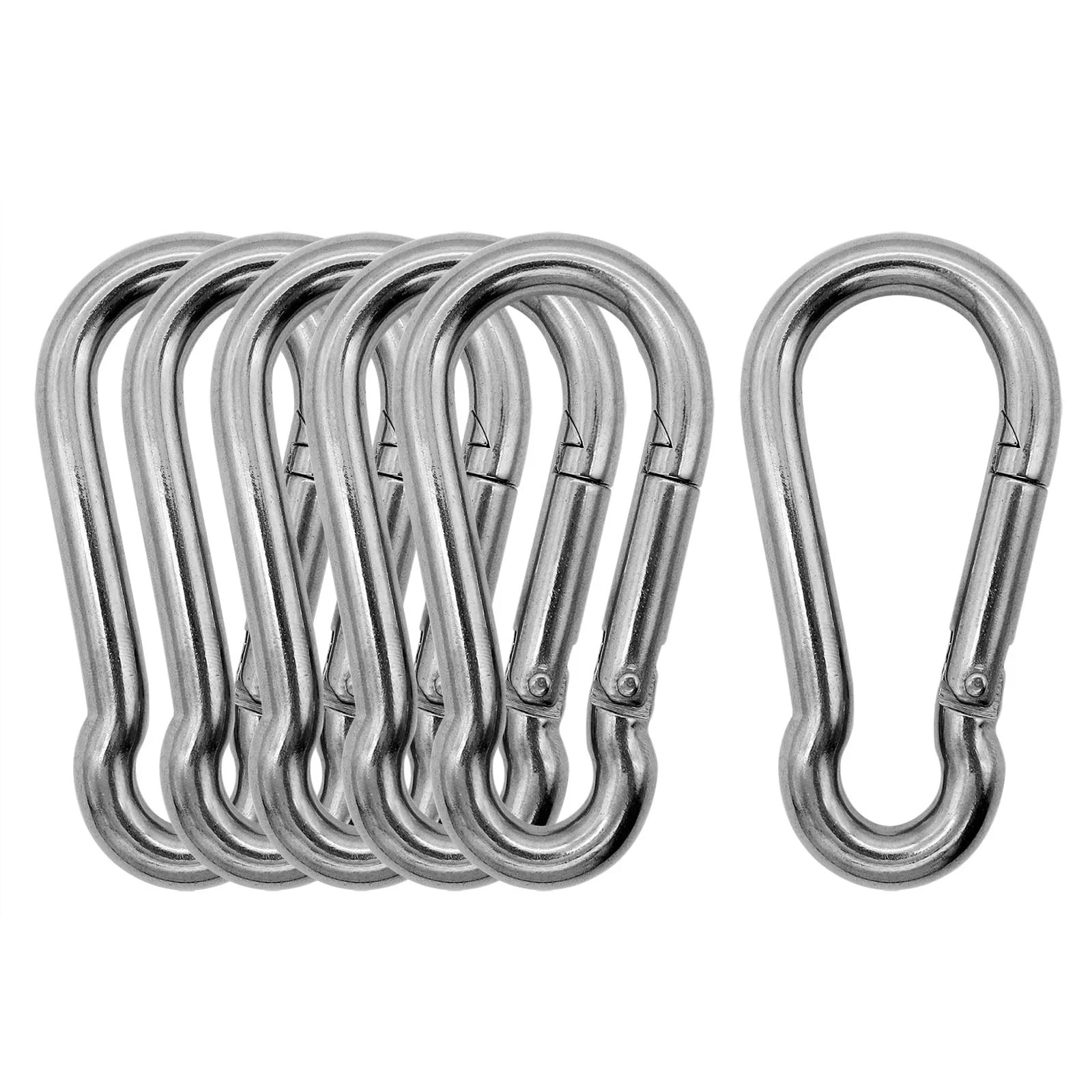 Marine Grade 316 Stainless Steel Carabiners -2.76 inch Heavy Duty, Durable & ...