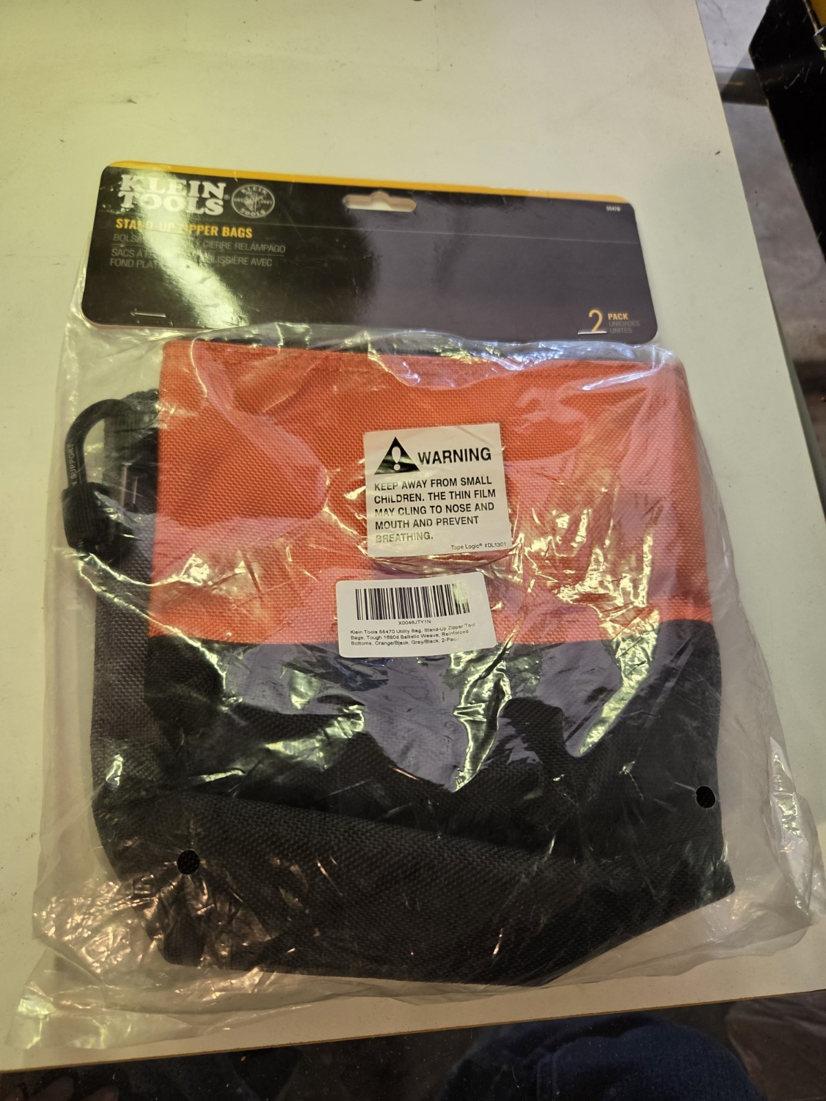 Klein Tools Stand-Up Zipper Bags, 2 Pk