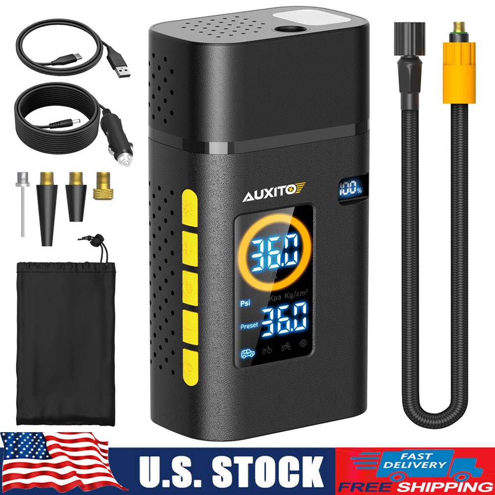 150 PSI Air Compressor Tire Inflator For Car Moto Bike Tires Air Pump Portable